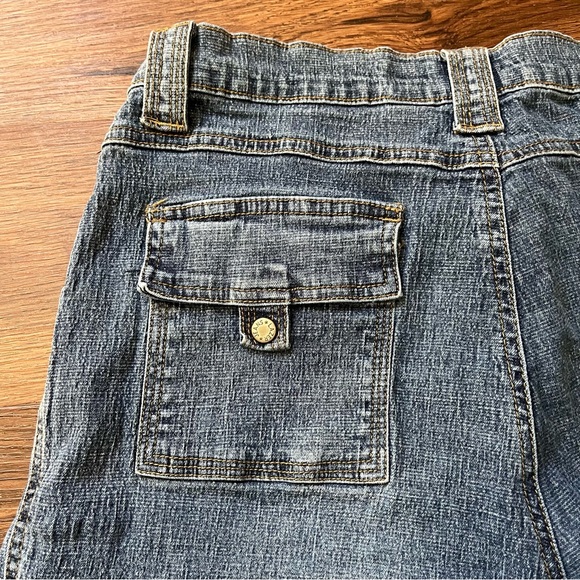 Y2K Lazer Jeans cropped cargo jeans size 9 low rise extra pockets denim - Picture 5 of 5